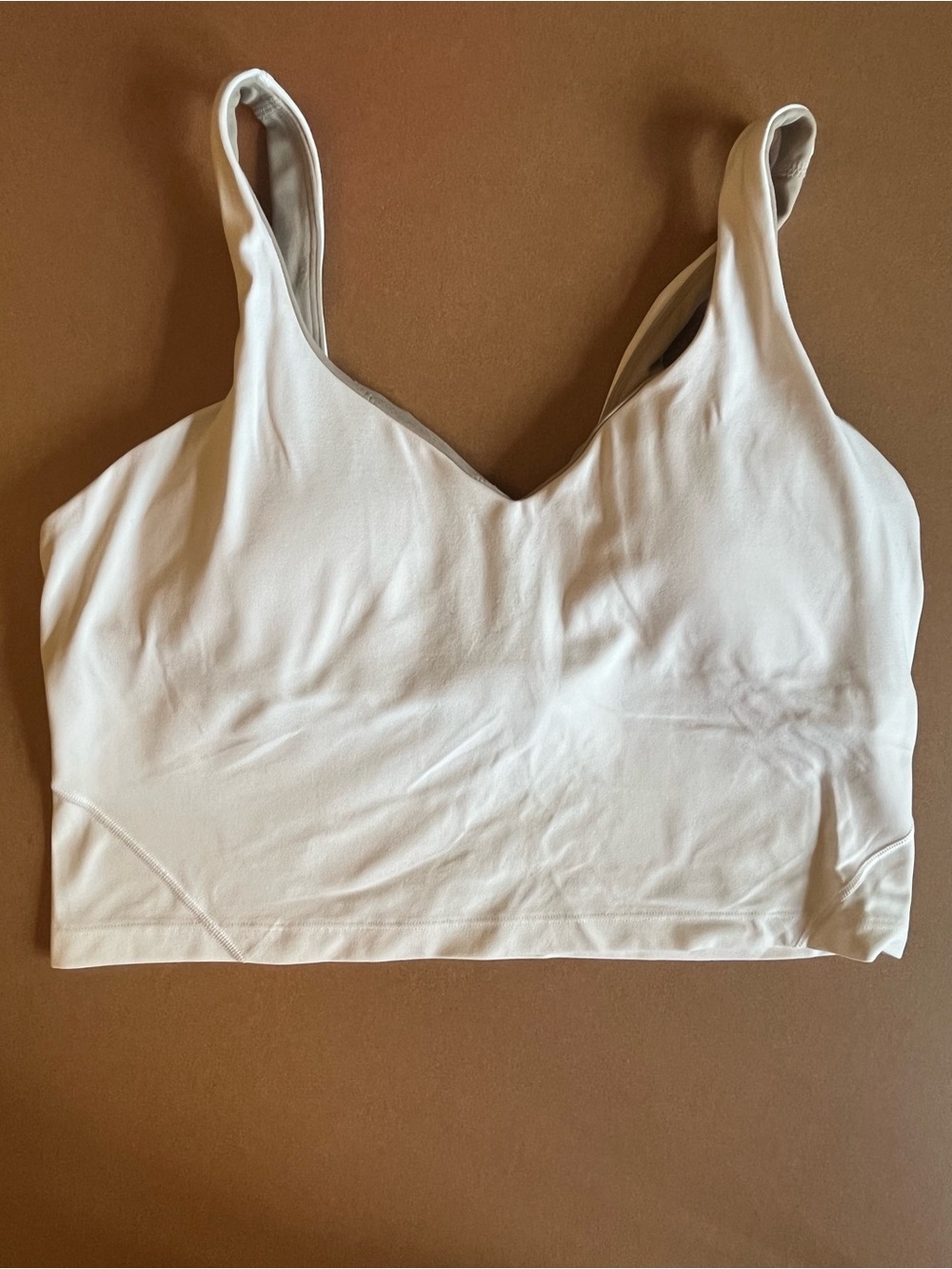 Lululemon Women's Align Tank Top V Neck Line Size 14. White/Beige Color
